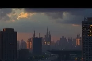 家庭剧《风起南巷》老院天井横版剧照